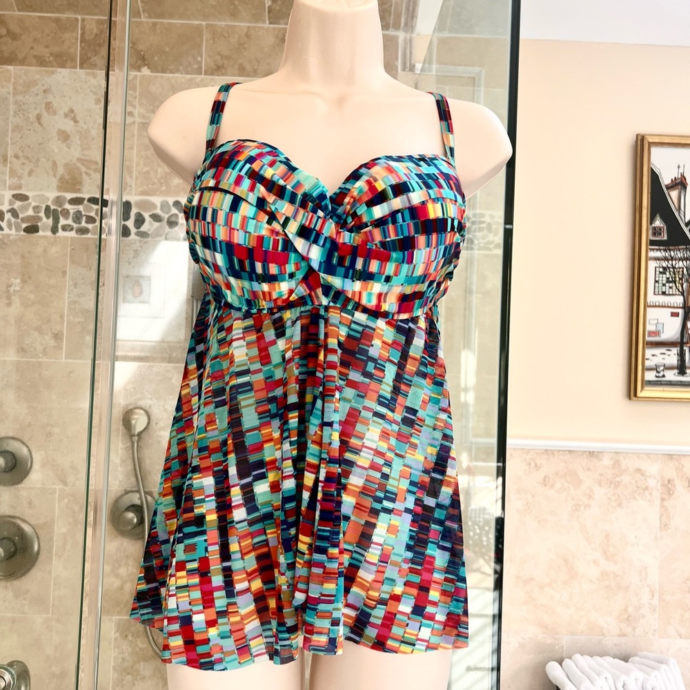 Profile by Gottex Tankini Top Underwire Bra 40D